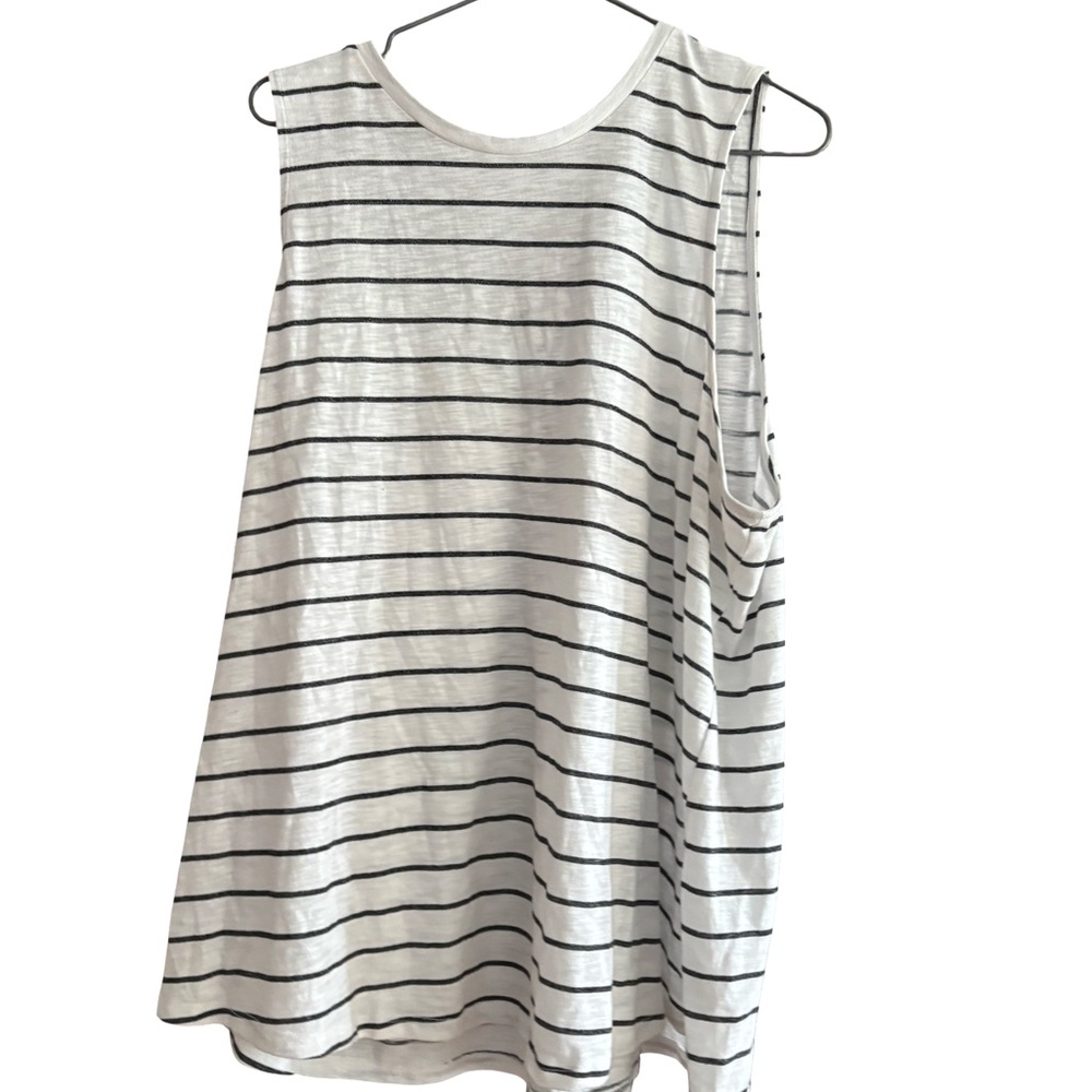 Maurices Black and White Striped Tank Top